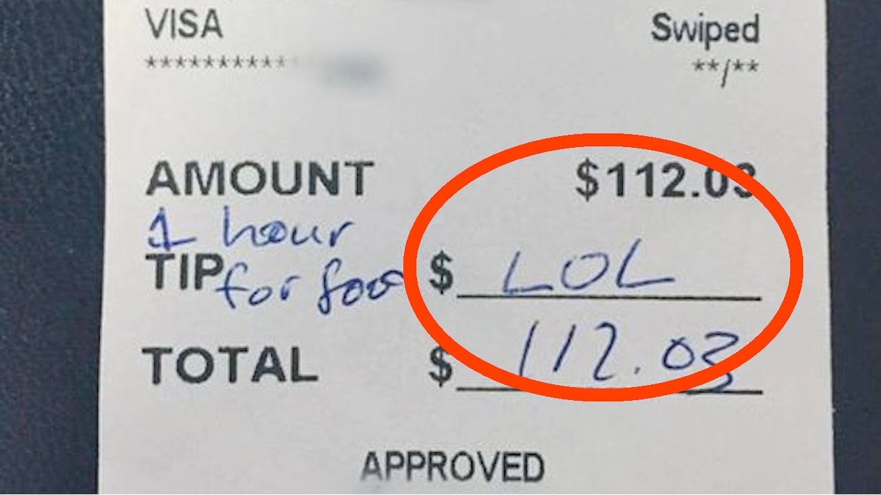 Diners Write "LOL" On Receipt Instead Of Tip | What's Trending Now