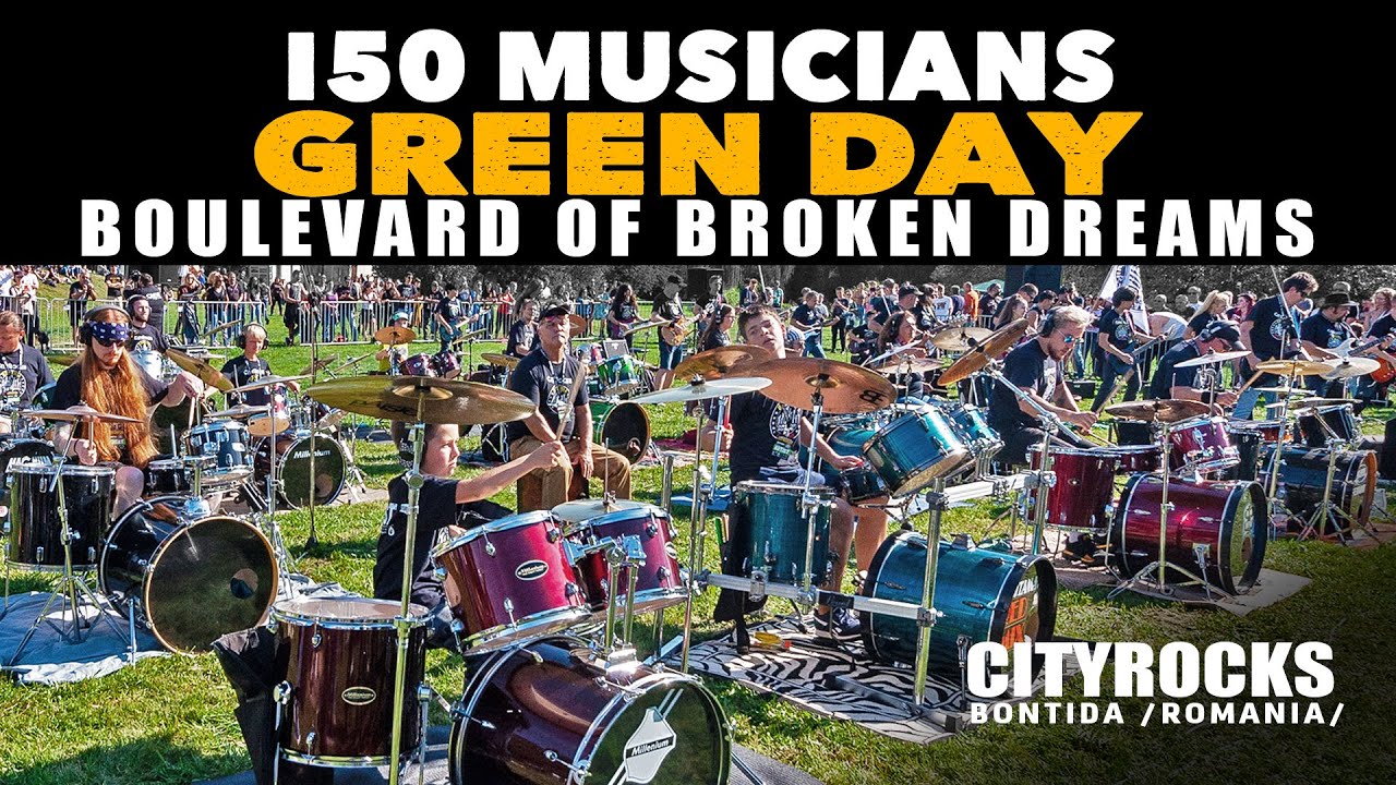 Green Day - Boulevard Of Broken Dreams - 150 musicians cover - CityRocks flashmob
