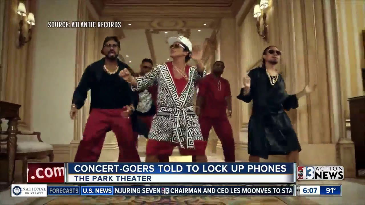 Bruno Mars fans had to lock up their phones at concert