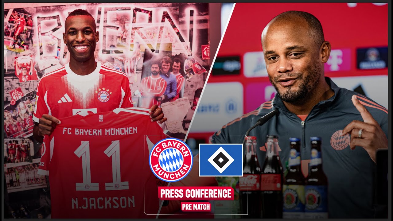 LIVE 🔴 Pressetalk vor FC Bayern - HSV & Vorstellung Nicolas Jackson | Bundesliga – 3. Spieltag