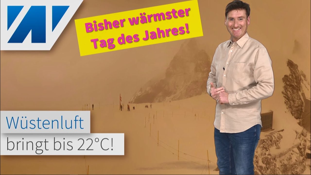 UNHEIMLICHER Blutschnee! Saharastaub bringt den bisher wärmsten Tag des Jahres: bis 22 °C! Betonhoch