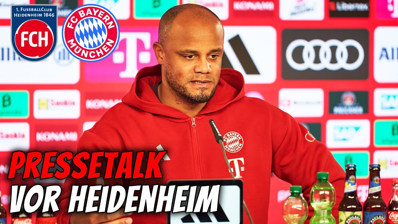 LIVE 🔴 Pressetalk mit Kompany vor 1. FC Heidenheim - FC Bayern | Bundesliga