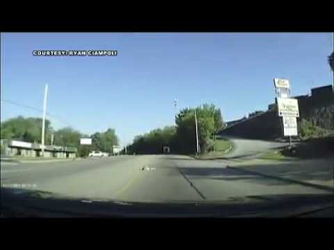 4-year old girl falls out of a moving bus.