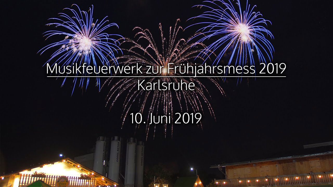 Feuerwerk zur Frühjahrsmess in Karlsruhe 2019