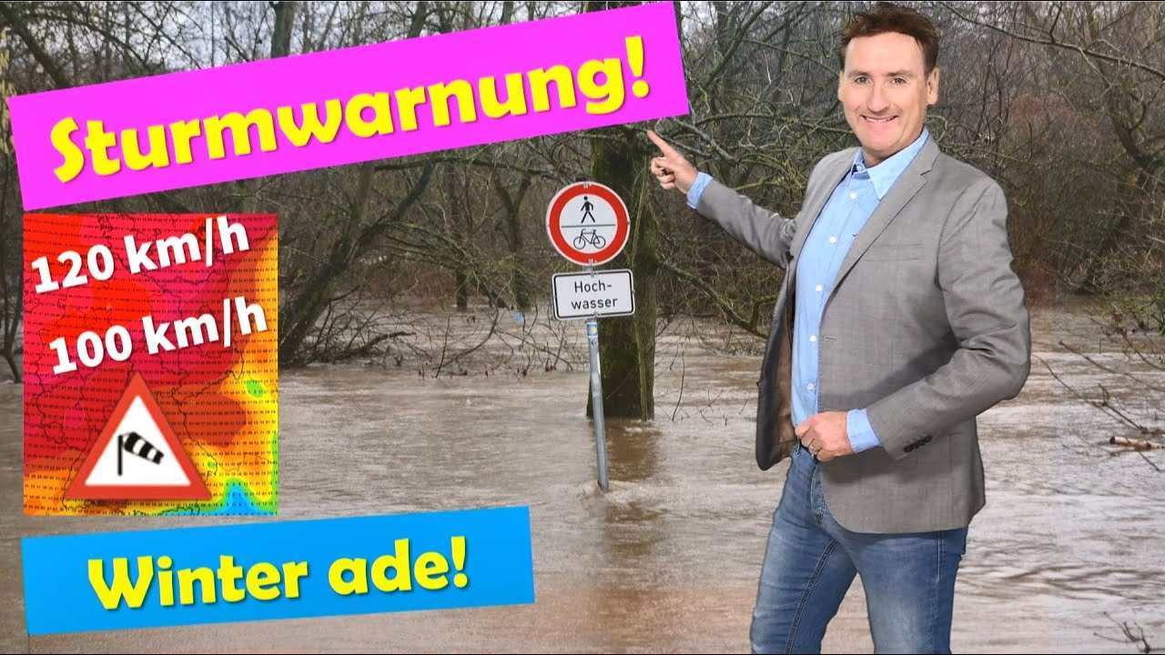STURMWARNUNG: Orkanböen über 160 km/h! Milde Westdüse wieder voll da! Tauwetter, Hochwasser!