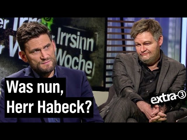 Max Giermann als Robert Habeck im extra 3-Talk: Worte statt Taten | extra 3 | NDR