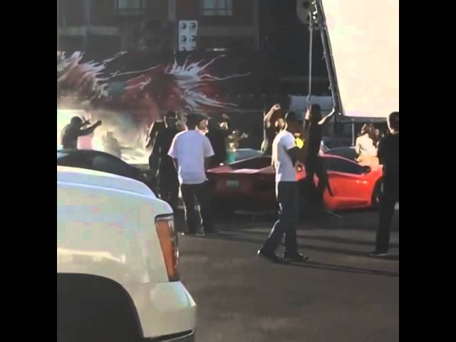 Chris Brown & Tyga On The Set Of The AYO Music Video [PART 1]