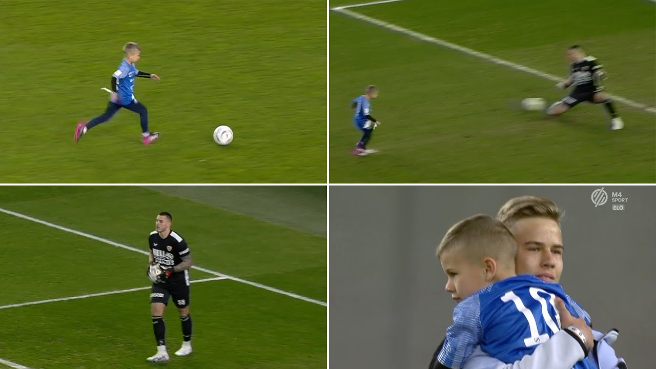 Hiába próbálkozott kétszer, a DVTK kapusa elrontotta a kezdőrúgó kisfiú születésnapi ajándékát