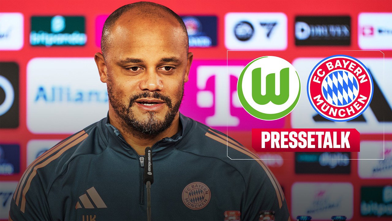 LIVE 🔴 Pressetalk vor VfL Wolfsburg - FC Bayern mit Vincent Kompany | Bundesliga
