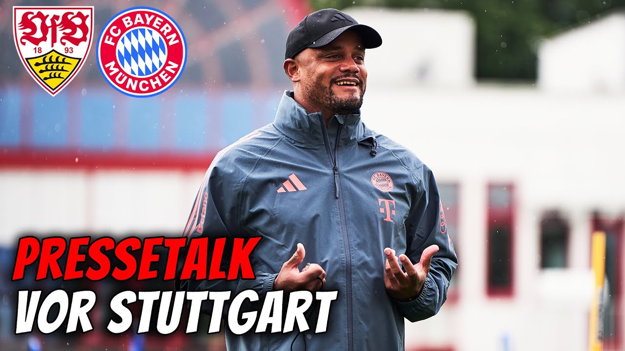 LIVE 🔴 Pressetalk mit Kompany vor VfB Stuttgart - FC Bayern | Franz-Beckenbauer-Supercup