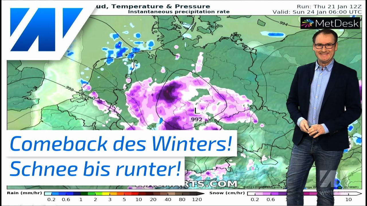 Winter-Comeback! Winterliches Wetter am Wochenende! Schnee bis ganz runter! Danach Frühlingswärme!