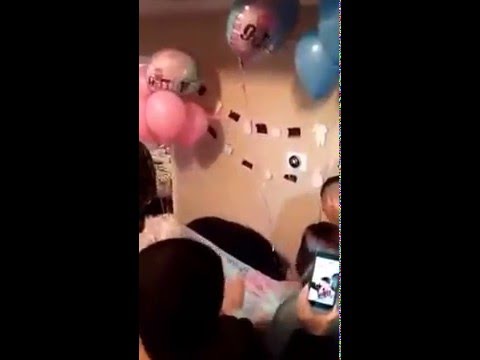 Gender Reveal Dad surprised with baby's gender 1/17/2016