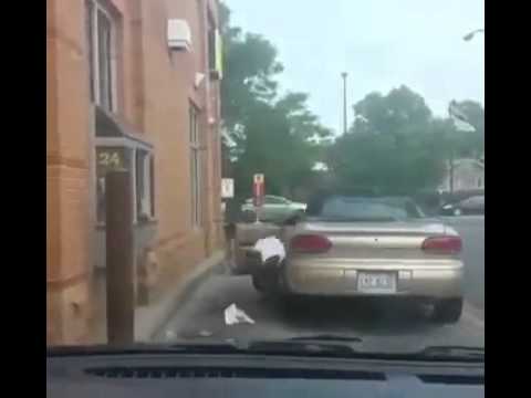 Guy falls out of car at McDonald's drive-thru