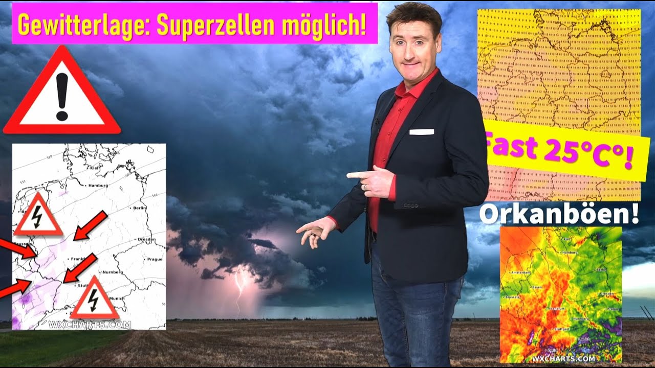 Superzellen-Alarm! Es geht los: Erste heftige Gewitter des Jahres! Hitzetag: 31 °C im Süden Europas!