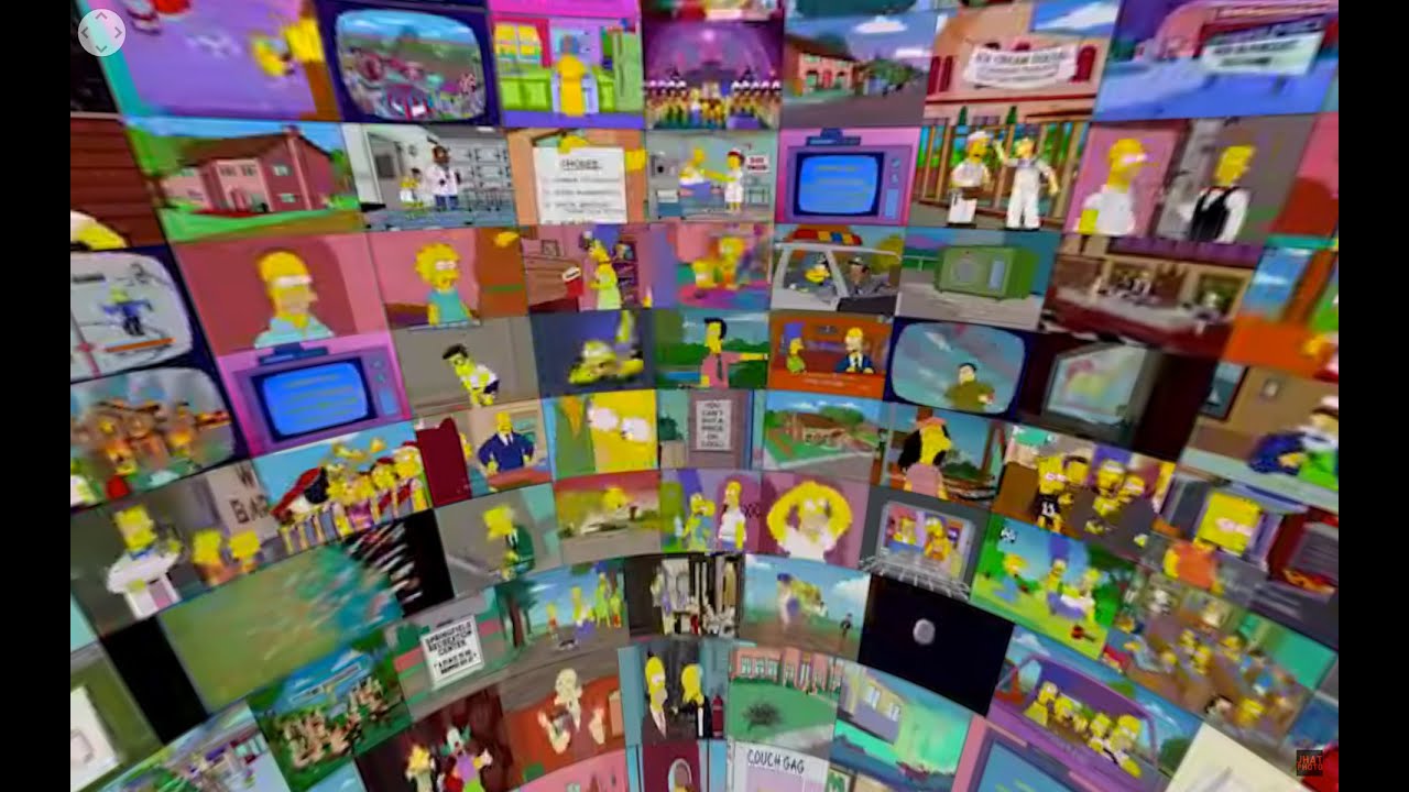 The Simpsons sphere - 360° 500 episodes at the same time