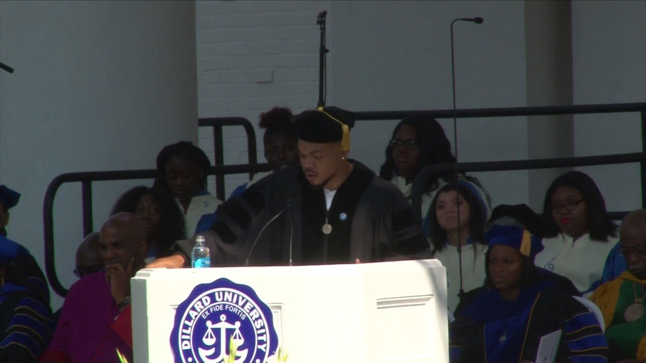 Chance the Rapper praises Beyonce during his commencement speech at Dillard University