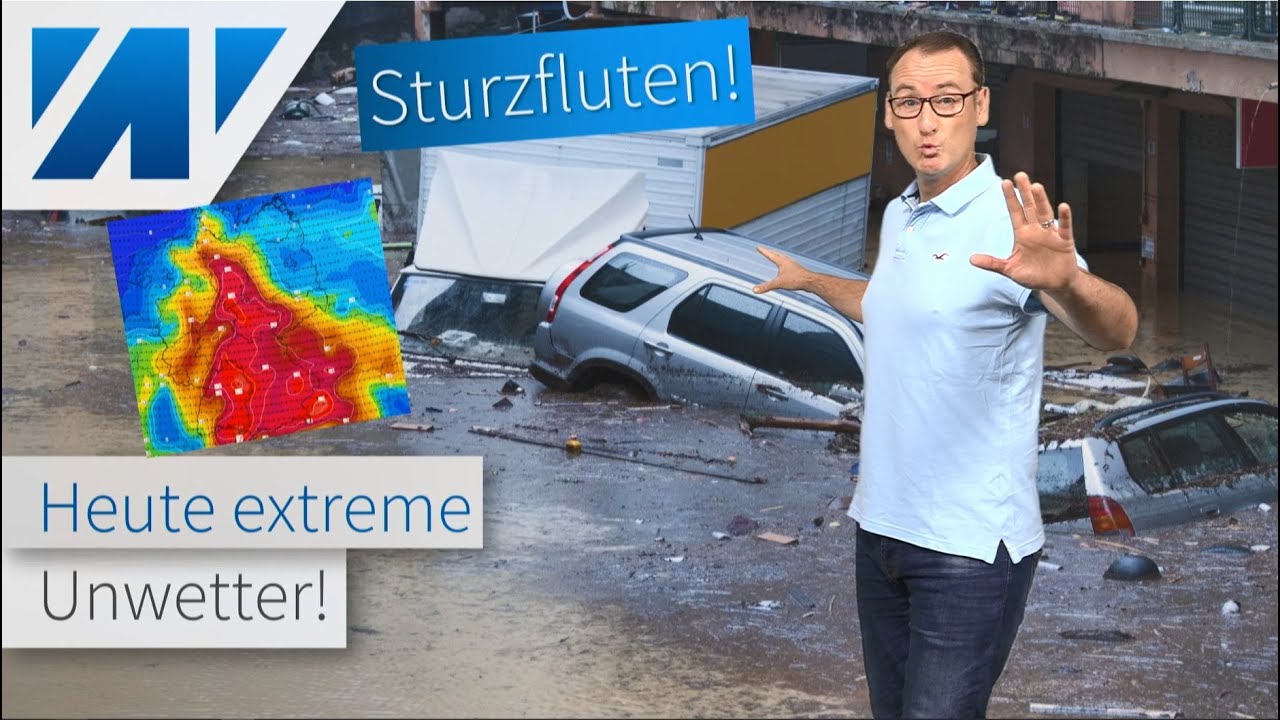 Alarmstufe rot: Eine neue heftige Gewitterfront rollt ab heute Abend über uns! Tornado, Sturzfluten!