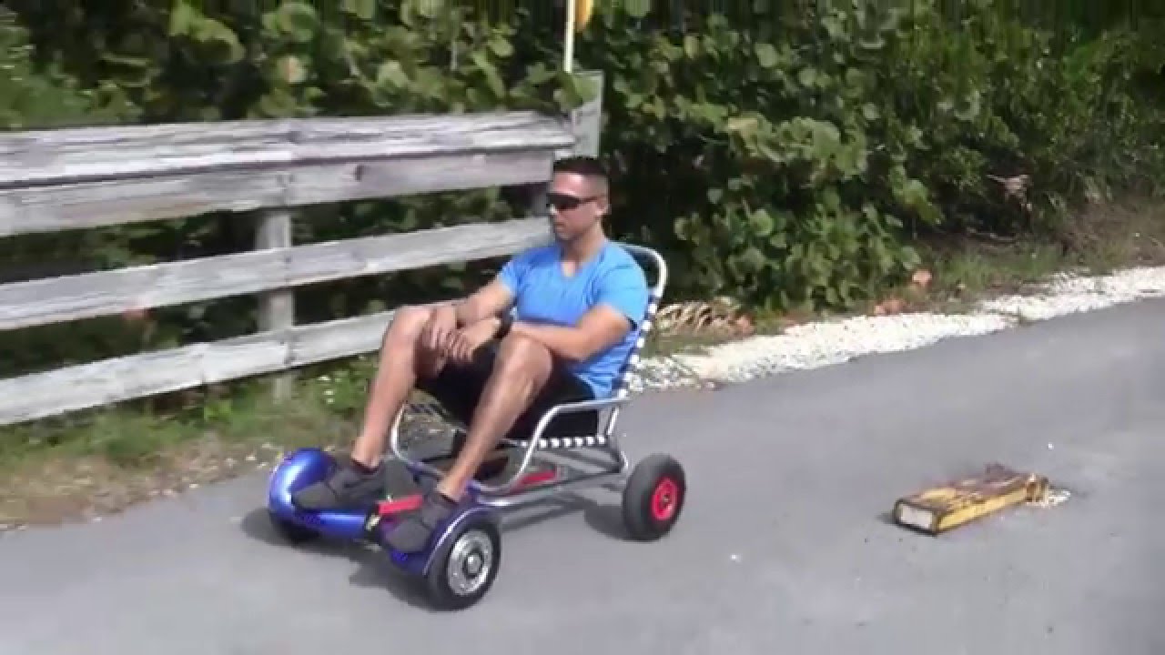 HoverSeat is Sitting On Attachment for Hoverboard Drifting Scooter.