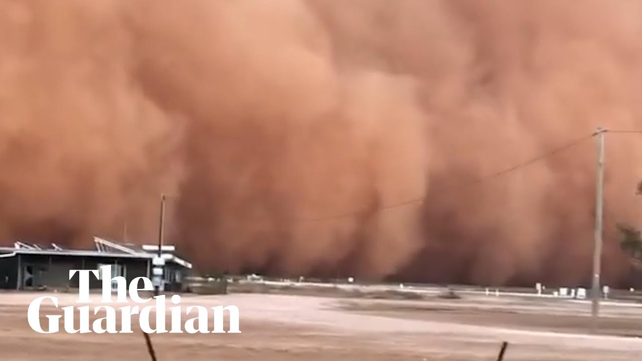 Dust storm's ominous red wall moves from outback to Sydney