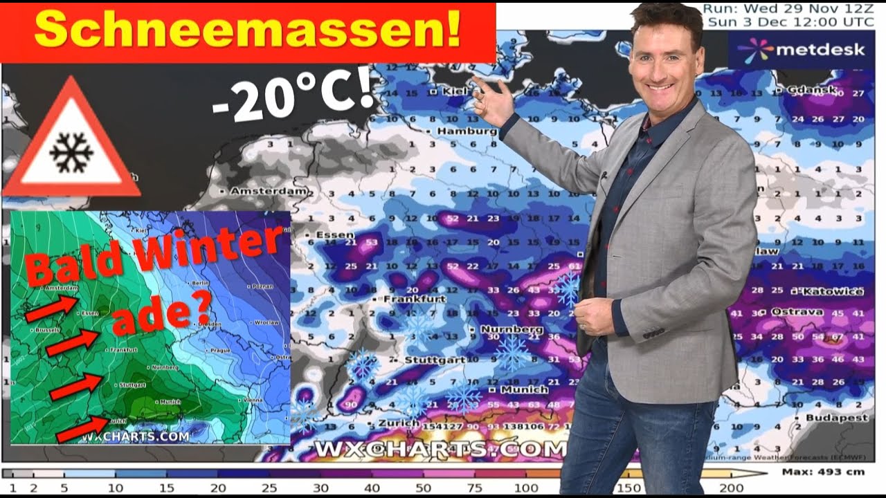 ACHTUNG UNWETTER: Starker Schneefall, Schneeverwehung, Eisregen in Süddeutschland! Bald milder?