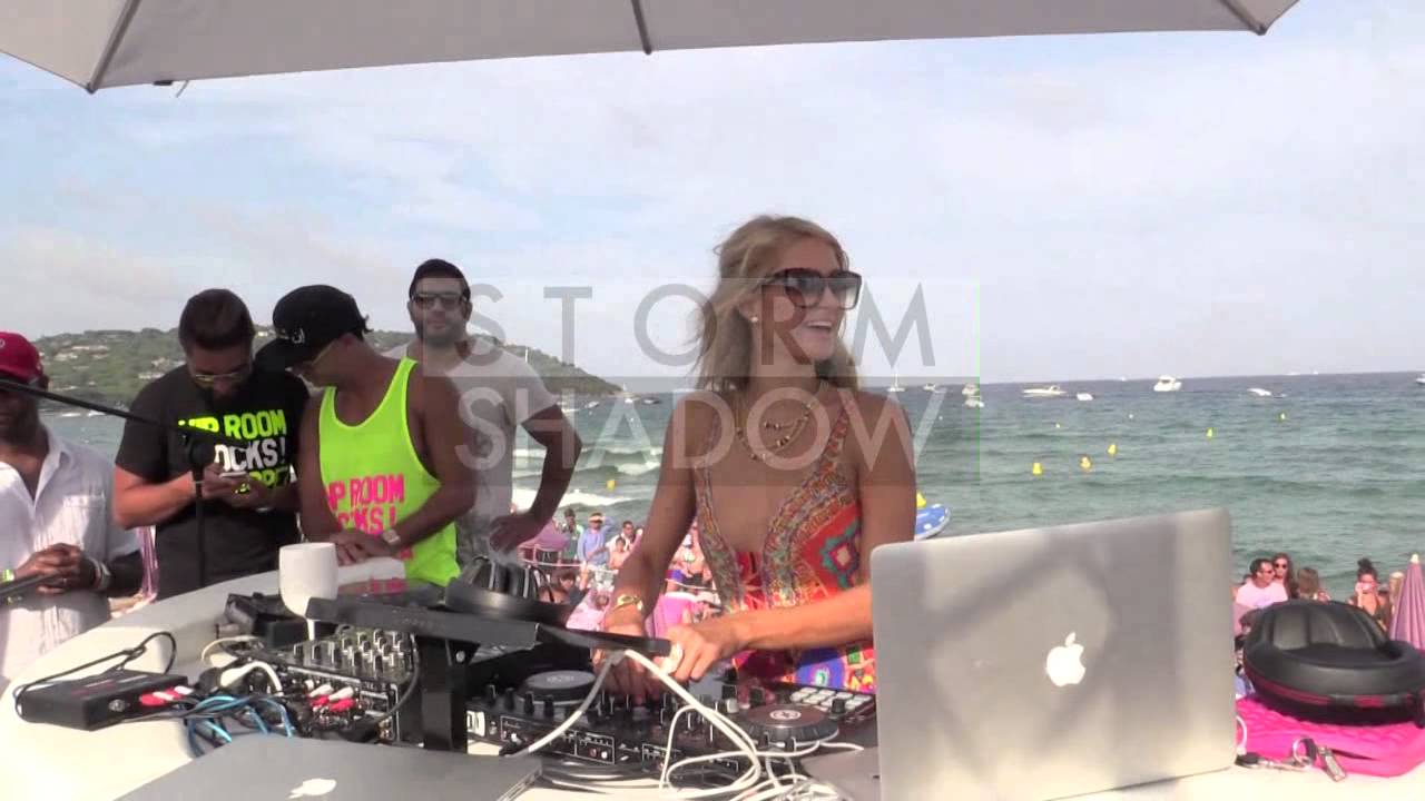 Paris Hilton DJ set at the Eden Beach in Saint Tropez