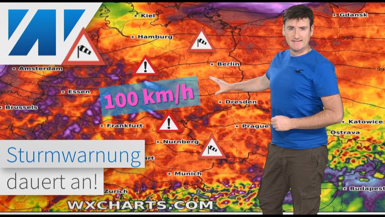 NEUE STURMWARNUNG für den Nachmittag! Im Westen zieht ein Randtief vorbei! Erst ab Mittwoch ruhiger!