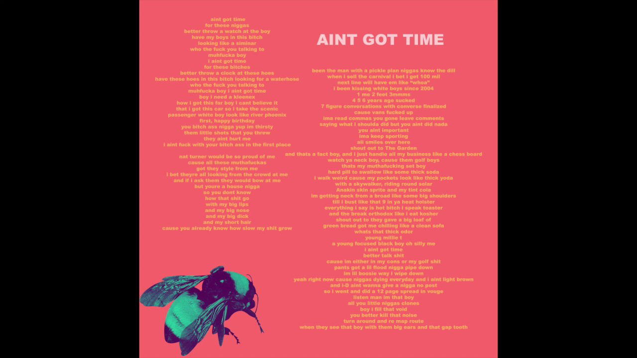 Tyler, The Creator - Ain't Got Time (Audio)