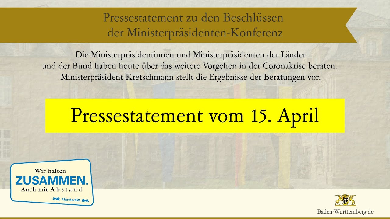 Pressestatement zu den Beschlüssen der Ministerpräsidenten-Konferenz