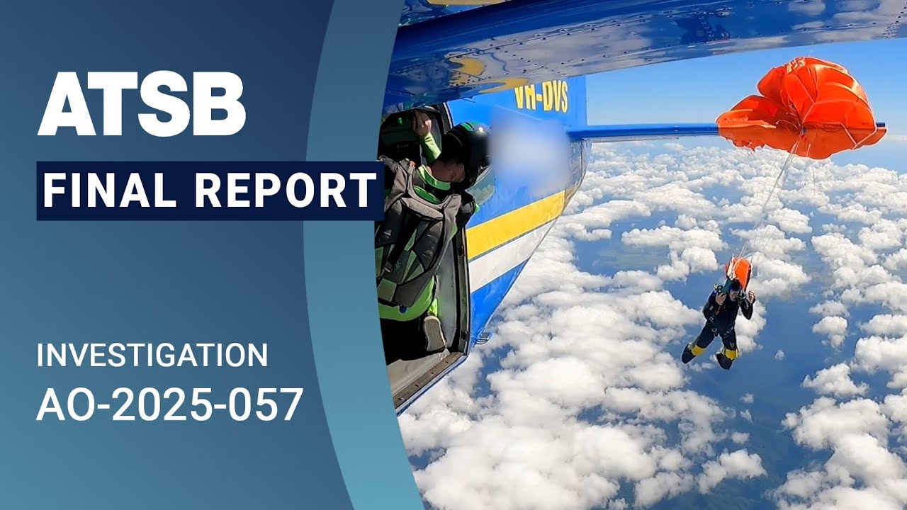 Premature parachute opening over Tully Airport