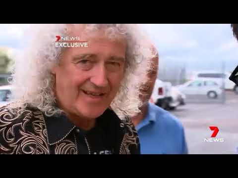 Brisbane: Brian May attacca un cameraman inviato dalla stampa all'esterno dell'aeroporto (11/2/2020)